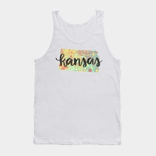 kansas - calligraphy and abstract state outline Tank Top